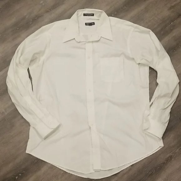 Hathaway White Button Down Dress Shirt - Picture 1 of 1